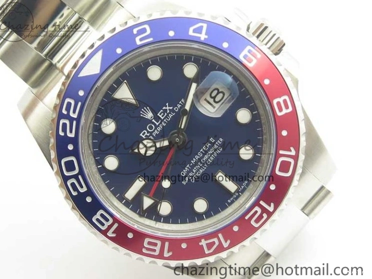 MiroTime 0519 GMT Master II 116719 BLRO GMF 904L Steel Edition Blue Dial on Bracelet A Sporty 3385